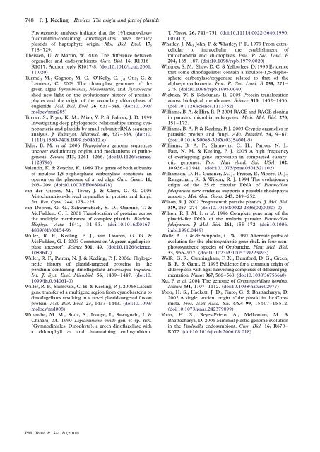 The endosymbiotic origin diversification and fate of plastids