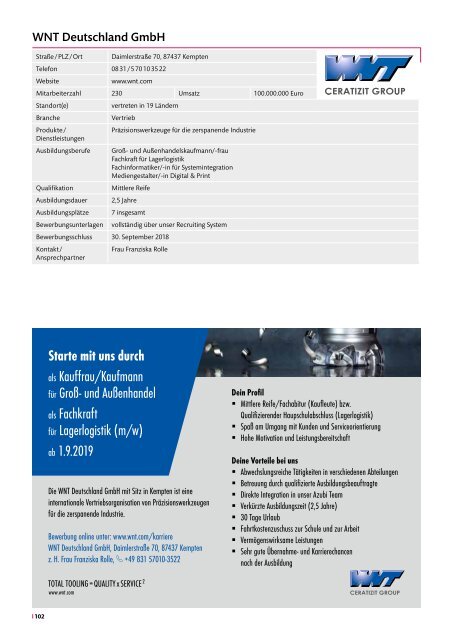 Info-Katalog Allgäuer Lehrstellenbörse 2018