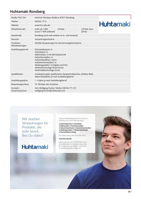 Info-Katalog Allgäuer Lehrstellenbörse 2018