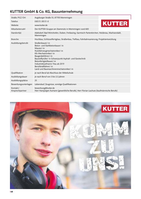 Info-Katalog Allgäuer Lehrstellenbörse 2018