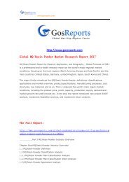 Global MQ Resin Powder Market Research Report 2017