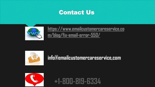 1-800-819-6334 | Fix Email Error 550