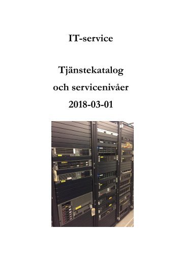 IT-service Tjänstekatalog och servicenivå