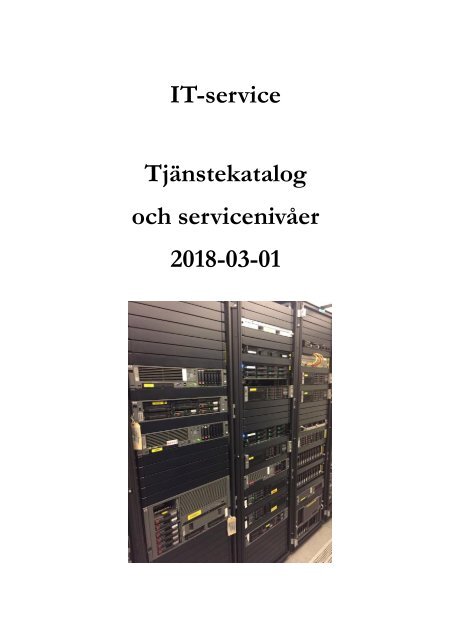 IT-service Tjänstekatalog och servicenivå