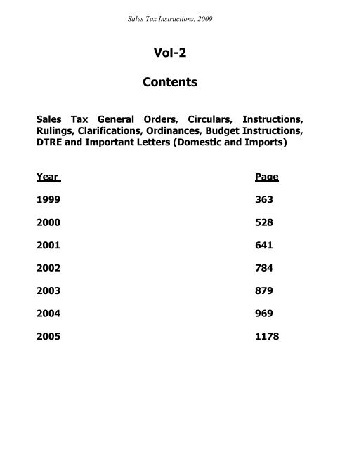 Sales Tax Instructions