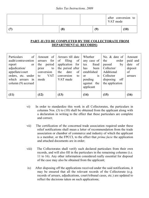 Sales Tax Instructions