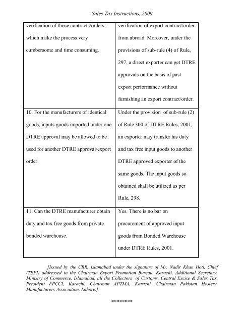 Sales Tax Instructions