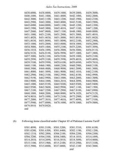 Sales Tax Instructions