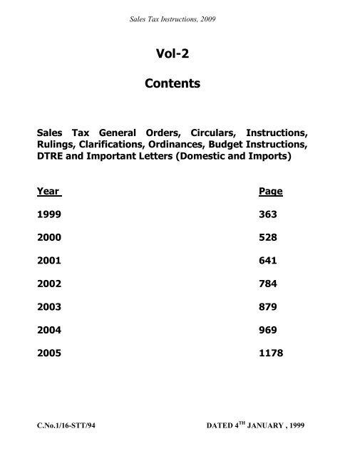 Sales Tax Instructions