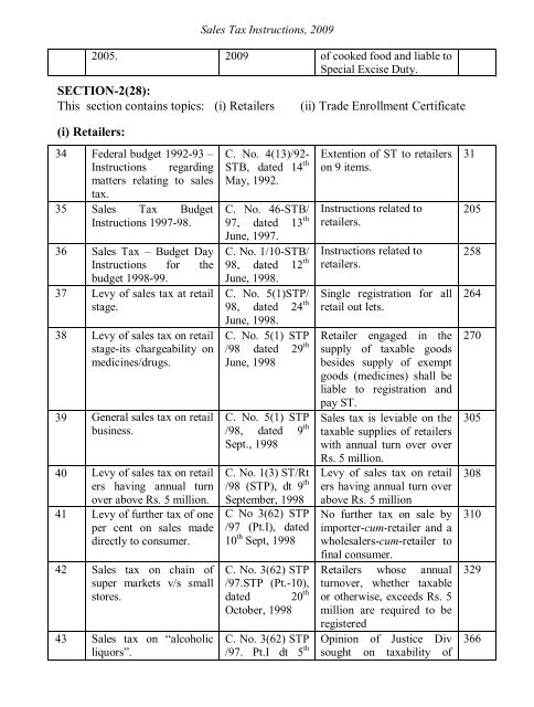 Sales Tax Instructions