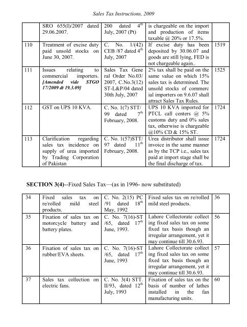 Sales Tax Instructions