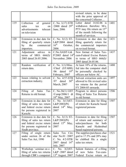 Sales Tax Instructions