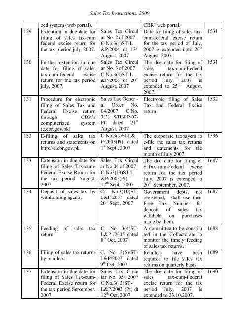 Sales Tax Instructions