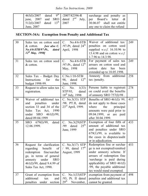 Sales Tax Instructions