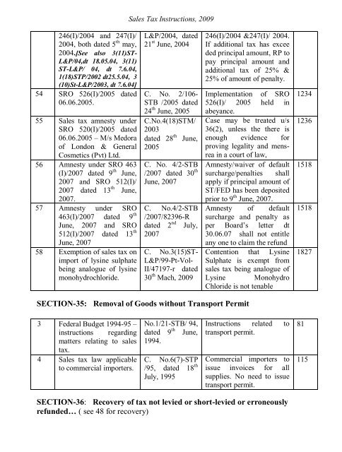 Sales Tax Instructions