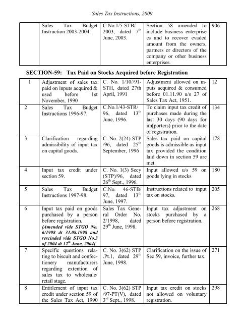 Sales Tax Instructions