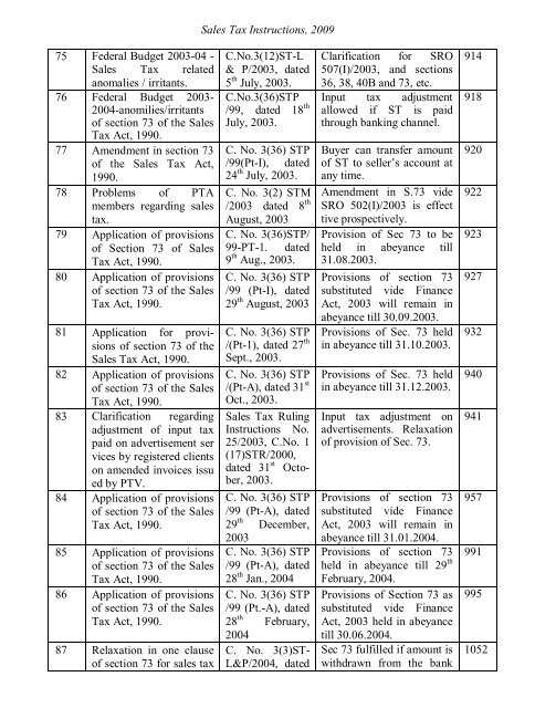 Sales Tax Instructions