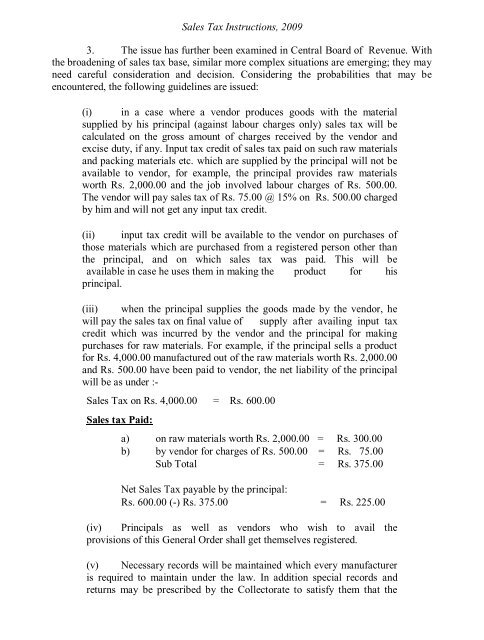 Sales Tax Instructions