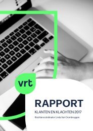 Klachtenrapport VRT 2017