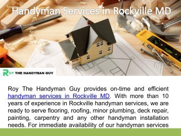 Handyman Services in Rockville