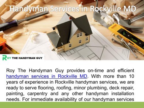 Handyman Services in Rockville