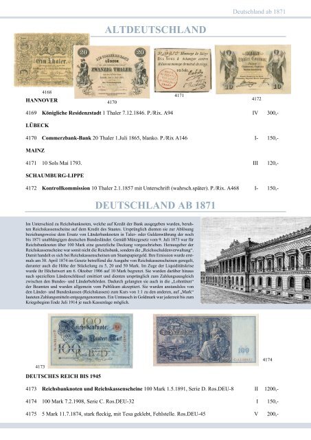 80. Auktion - Banknoten-Spezial - Emporium Hamburg