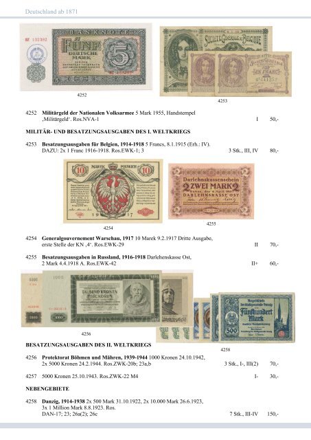 80. Auktion - Banknoten-Spezial - Emporium Hamburg