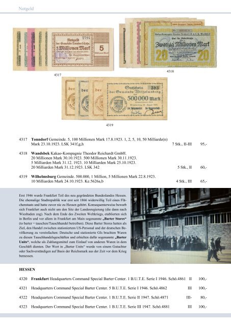 80. Auktion - Banknoten-Spezial - Emporium Hamburg