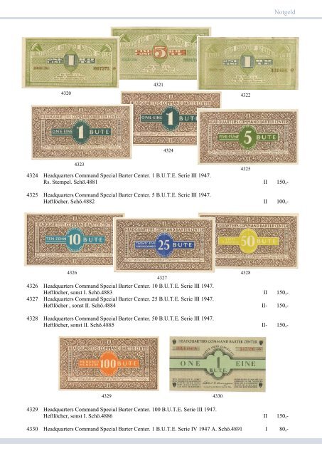 80. Auktion - Banknoten-Spezial - Emporium Hamburg