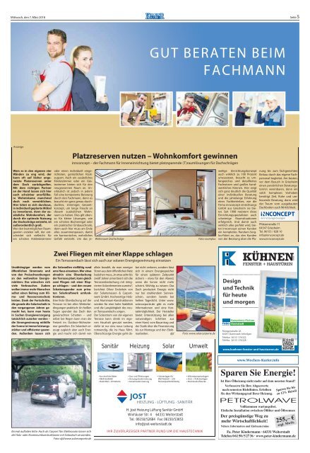 Wochen-Kurier 10/2018 - Lokalzeitung für Weiterstadt und Büttelborn