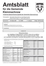 Amtsblatt für die Gemeinde Kleinmachnow - Bürger für gute ...