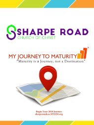 My Journey to Maturity at Sharpe 2018