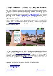 Using Real Estate App Boost your Property Business