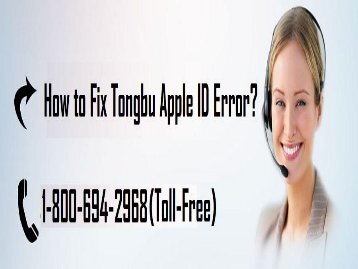 1-800-694-2968 How to Fix Tongbu Apple ID Error? Easy Tips