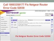 Call 1-800-335-8177 Fix Netgear Router Error Code 52030