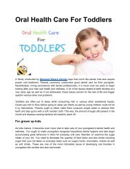 How To Take Care of Toddlers Oral Health