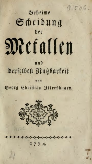 Geheime Scheidung der Metallen