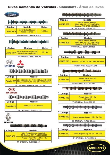 CATÁLOGO CAMS - 2017