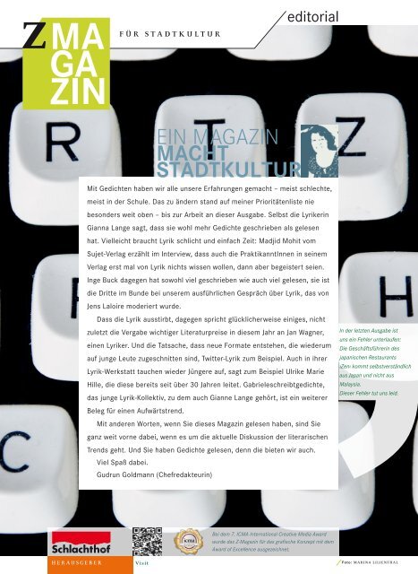 zett Magazin Dezember / Januar