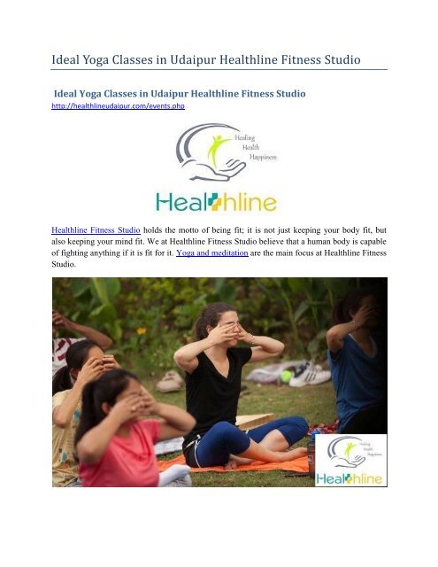 Ideal Yoga Classes in Udaipur Healthline Fitness Studio