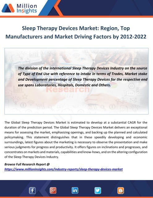 Sleep Therapy Devices Market Top Manufacturers and Growth Factors by 2012-2022