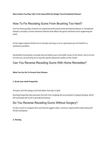 How To Fix Receding Gums Without Surgery?