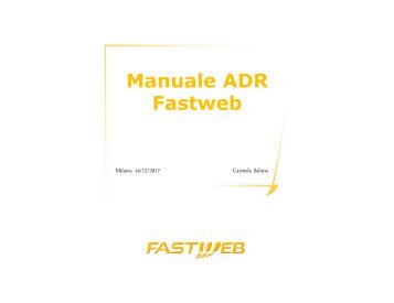 8. Manuale ADR Fastweb