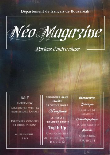 Néo magazine - Quatrième numéro - 8 Mars