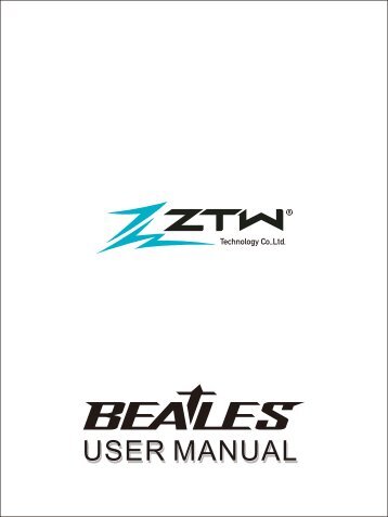 ZTW Beatles Brushless ESC User manual  for Rc airplane 