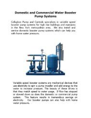 Domestic and Commercial Water Booster Pump Systems