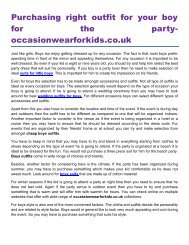 Purchasing right outfit for your boy for the party occasionwearforkids.co.uk