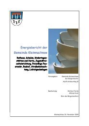Energiebericht der Gemeinde Kleinmachnow - BIK-Kleinmachnow