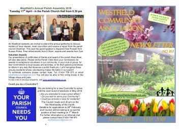 WCA NEWSLETTER 163 February 2018 w