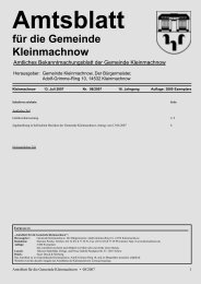 Gehölzschutzsatzung - BIK-Kleinmachnow